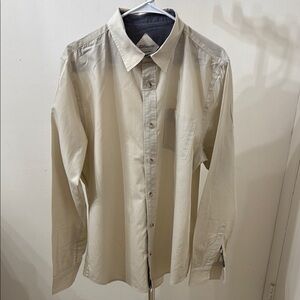 Original Paperbacks Tan Casual Button Down Shirt